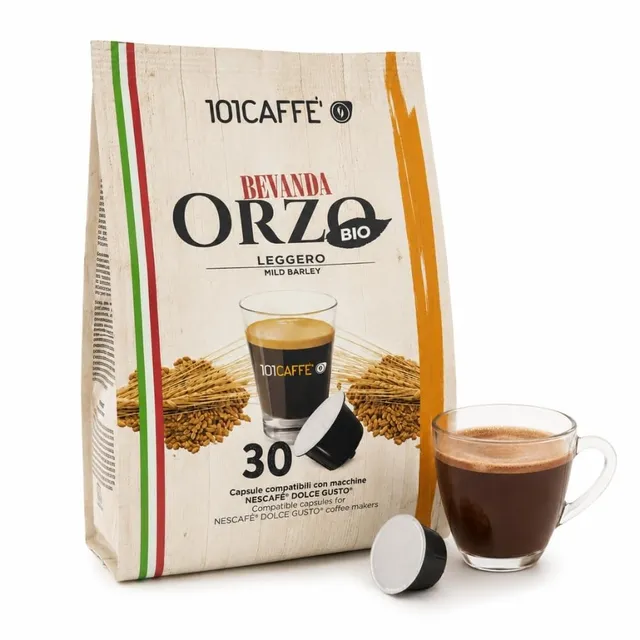 101 Caffè BEVANDE AI CEREALI Orzo Leggero Bio capsule Dolce Gusto 30 pezzi senza caffeina