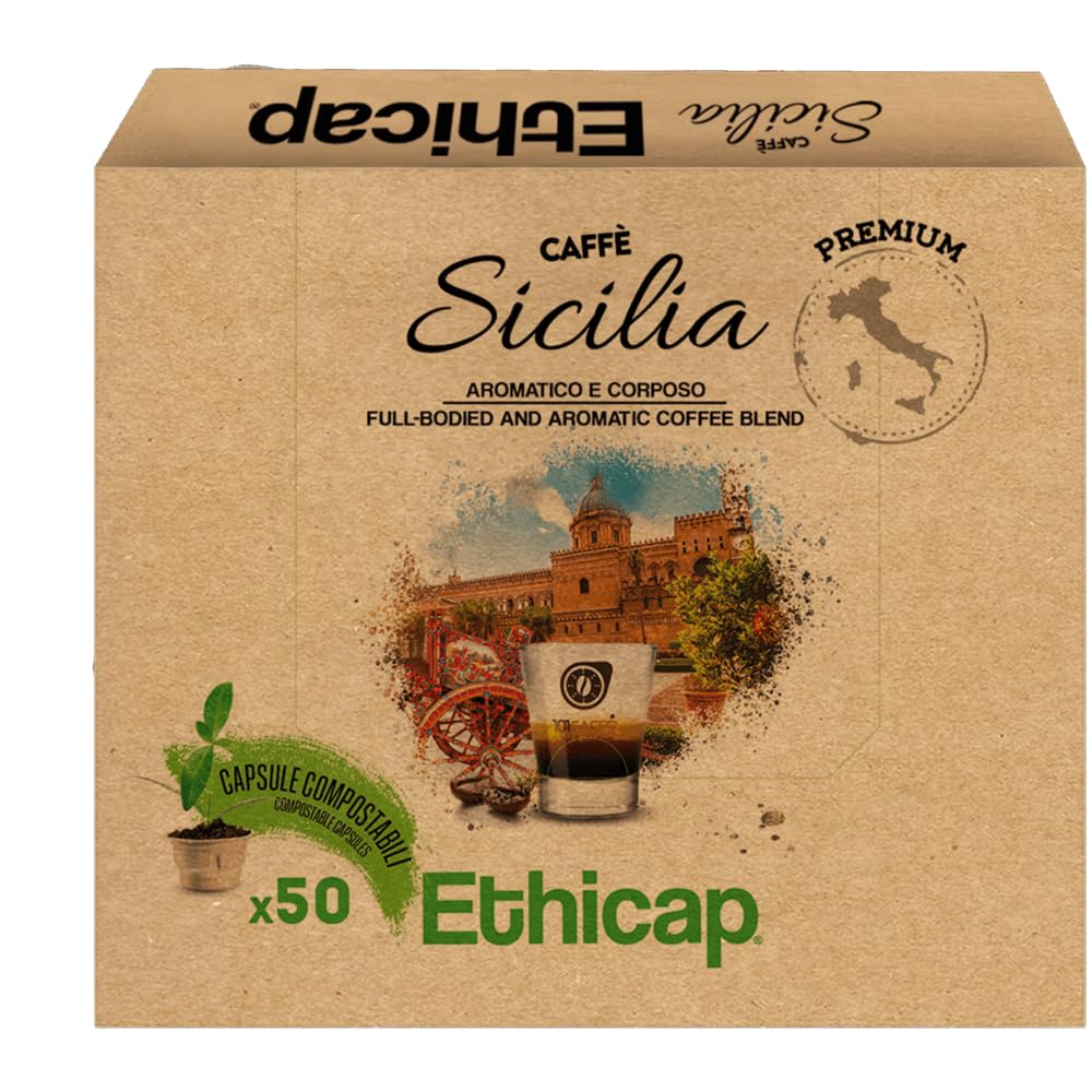 101 Caffè CAFFÈ Sicilia capsule compostabili 50 compatibili Ethicap intensità 3/5