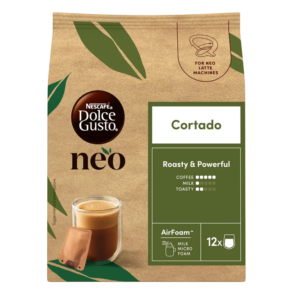 NESCAFÉ Dolce Gusto NEO Cortado caffè in capsule 12 bustine, schiuma di latte