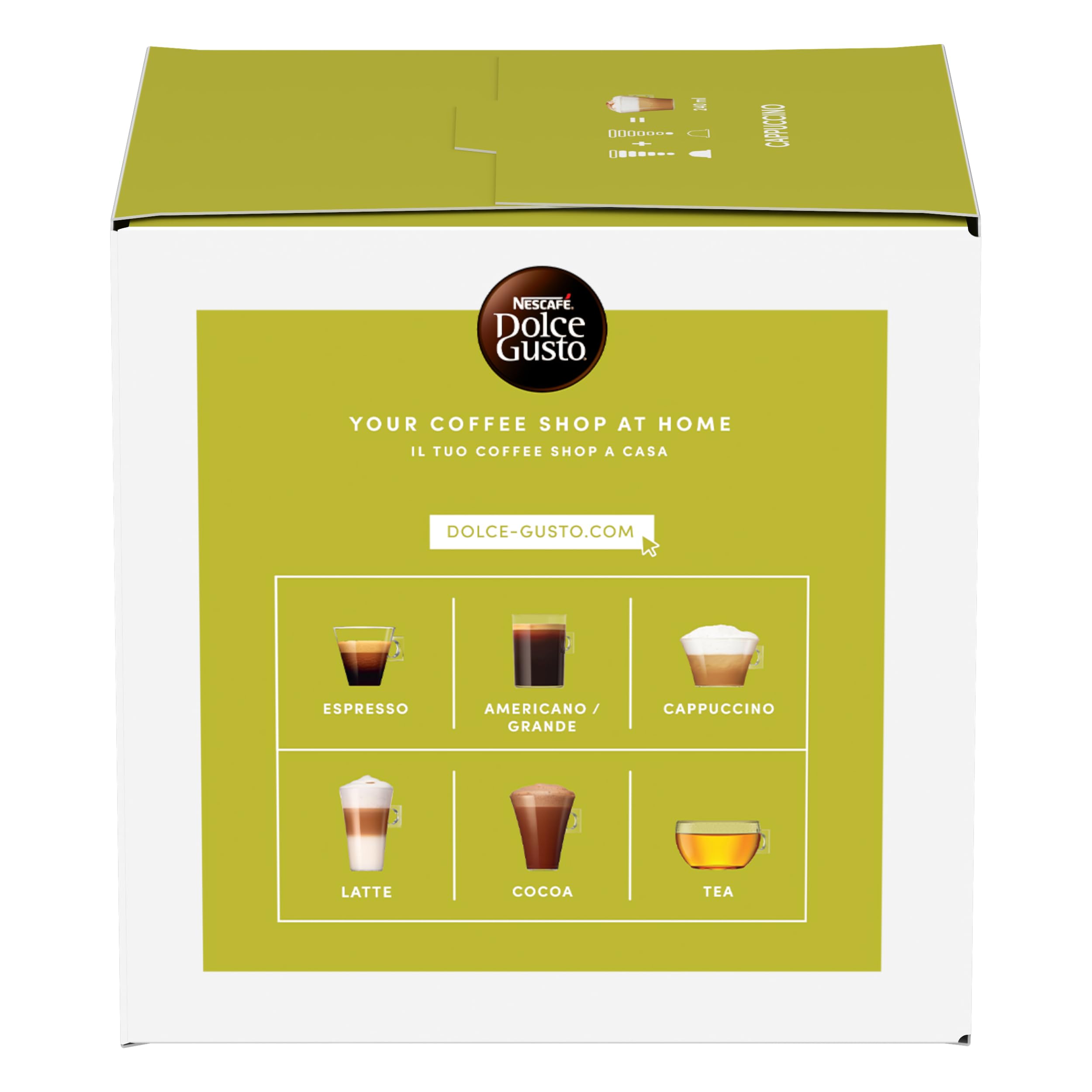 NESCAFÉ Dolce Gusto Cappuccino capsule caffè e latte 96 pezzi senza glutine