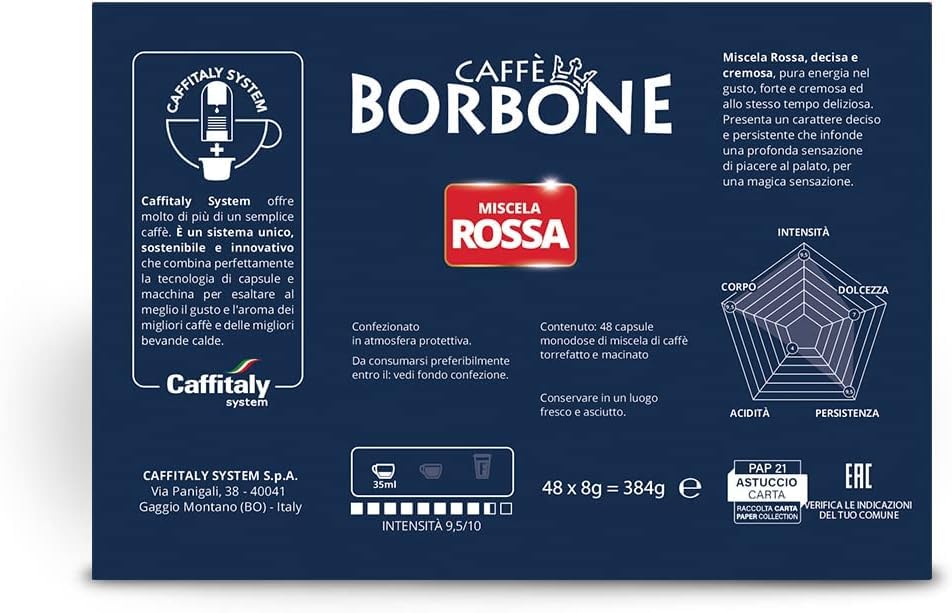 Caffitaly System Miscela Rossa capsule caffè 100 pezzi