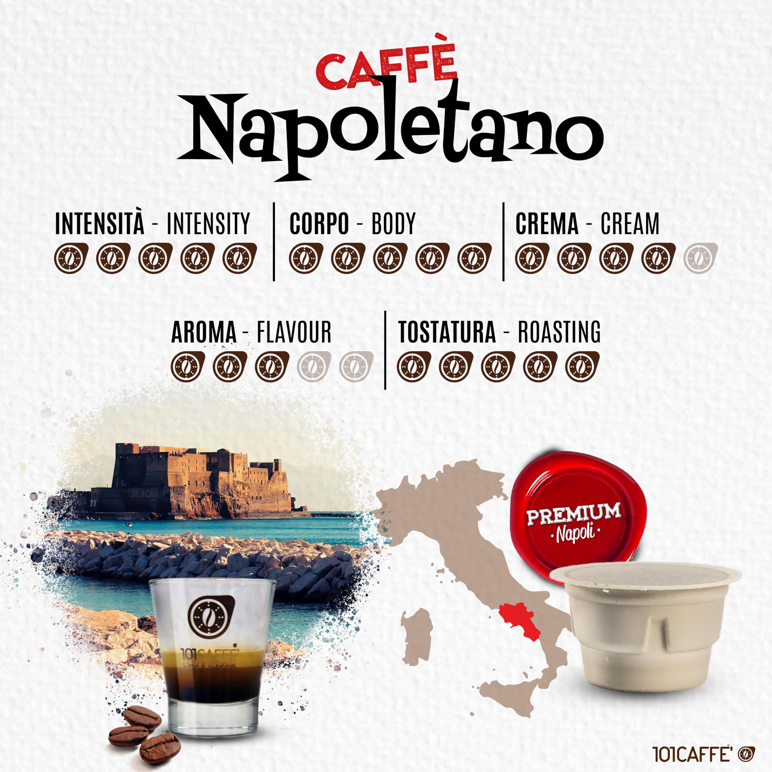 101 Caffè CAFFÈ Napoletano capsule 50 pezzi 100% Robusta