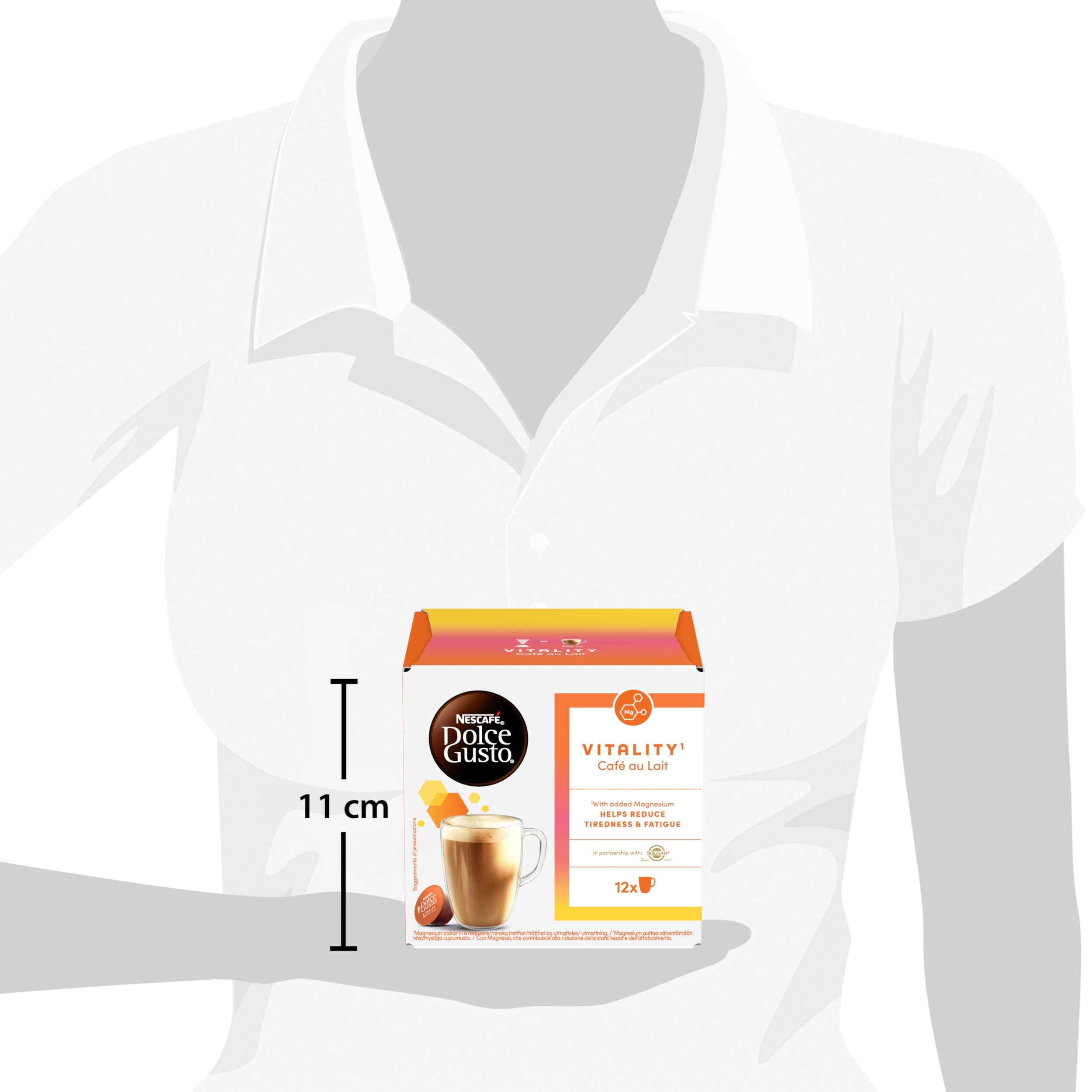 Gusto NESCAFÉ DOLCE GUSTO Vitality Caffè Au Lait con Magnesio capsule 36