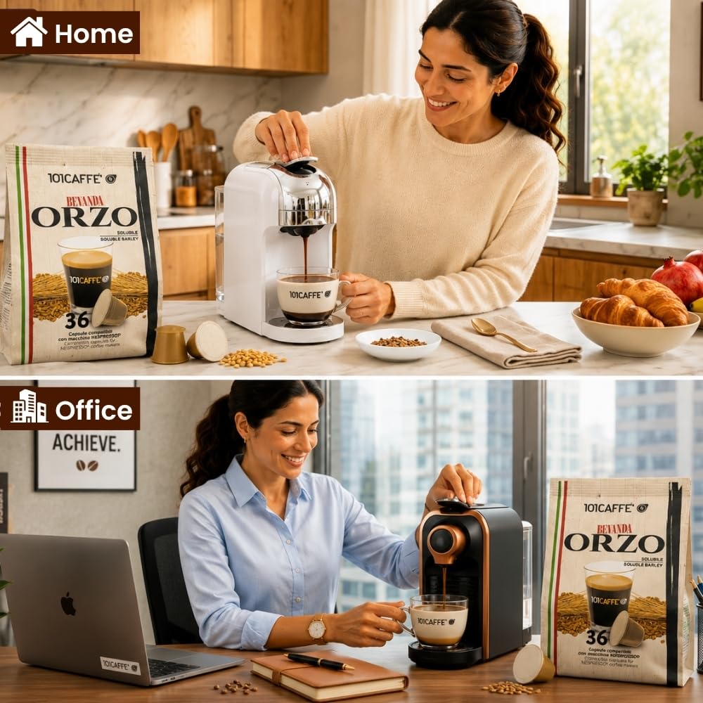 101 Caffè BEVANDE AI CEREALI Orzo capsule 36 pezzi senza caffeina