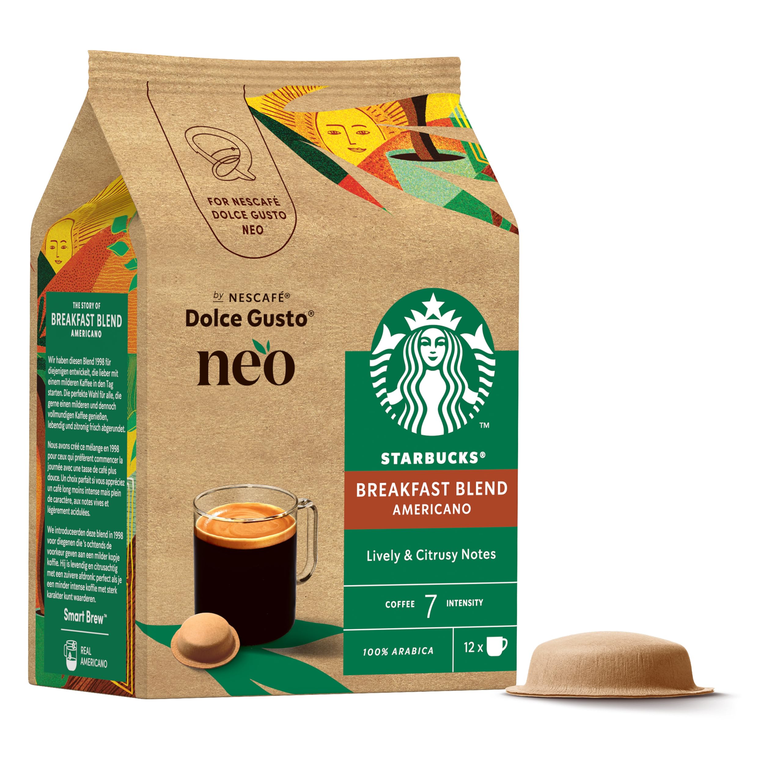 NESCAFÉ Dolce Gusto NEO Starbucks Breakfast Blend Americano capsule 12 pezzi