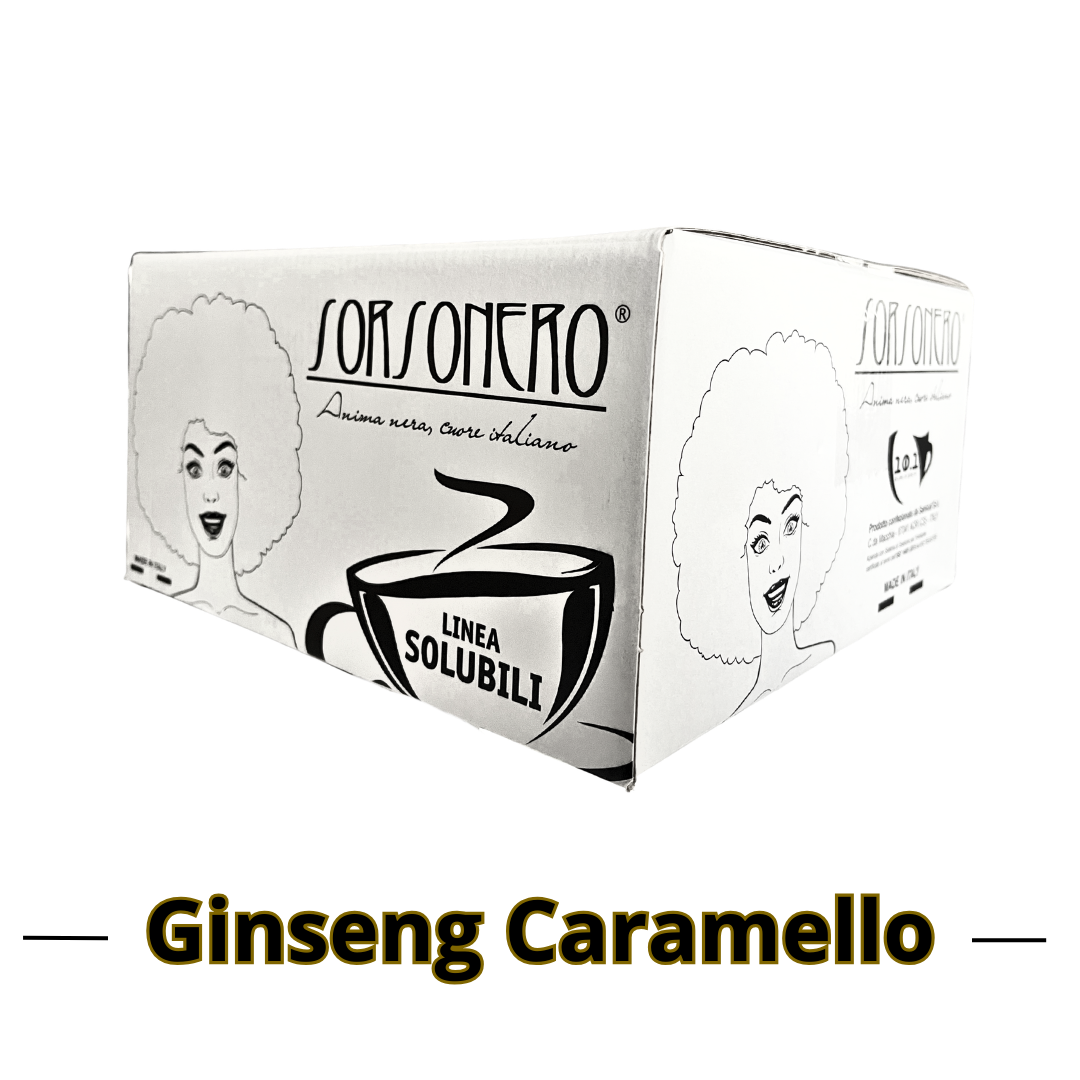Greco Caffè Bevande Solubili 100% Ginseng + Caramel capsule 100 pezzi A Modo Mio