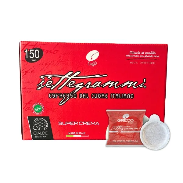 Greco Caffè Cialde ESE 44mm Super Crema cialde 150 compostabili