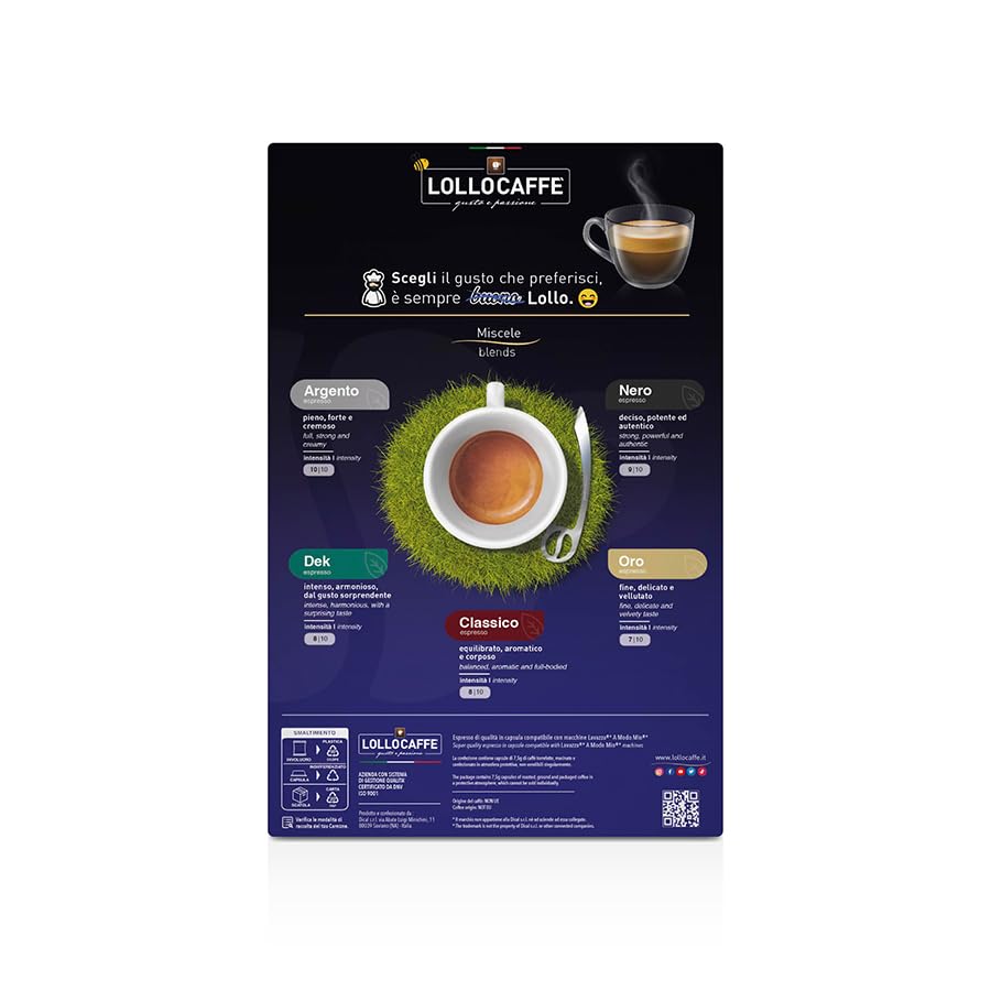 Lollo Caffe PASSIONEMIO Miscela Argento capsule caffè 300 compatibili