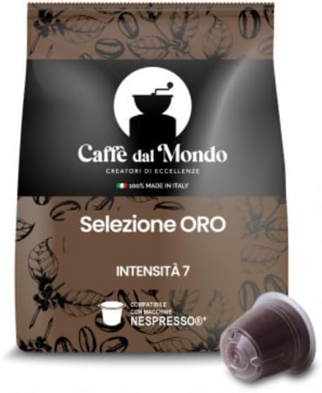 Caffè dal Mondo Selezione Oro capsule compatibili Nespresso 100 pezzi, 100% Arabica