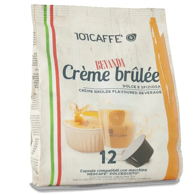 101 Caffè BEVANDE GOLOSE Creme brulee capsule 12 pezzi gusto crème brûlée