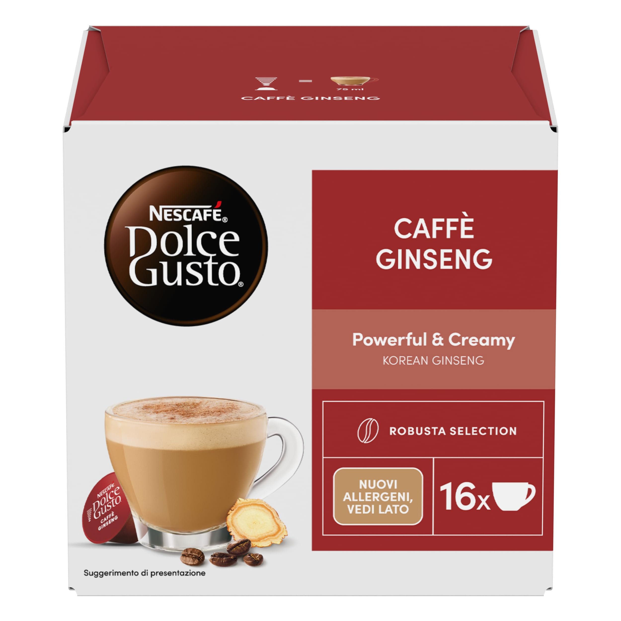 NESCAFÉ Dolce Gusto Caffè Ginseng capsule 96 pezzi con ginseng coreano