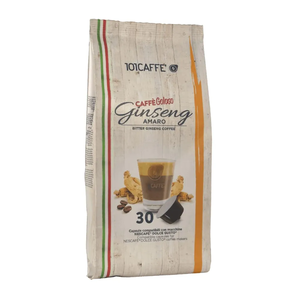 101 Caffè CAFFÈ Ginseng Amaro capsule 30 pezzi gusto non dolce