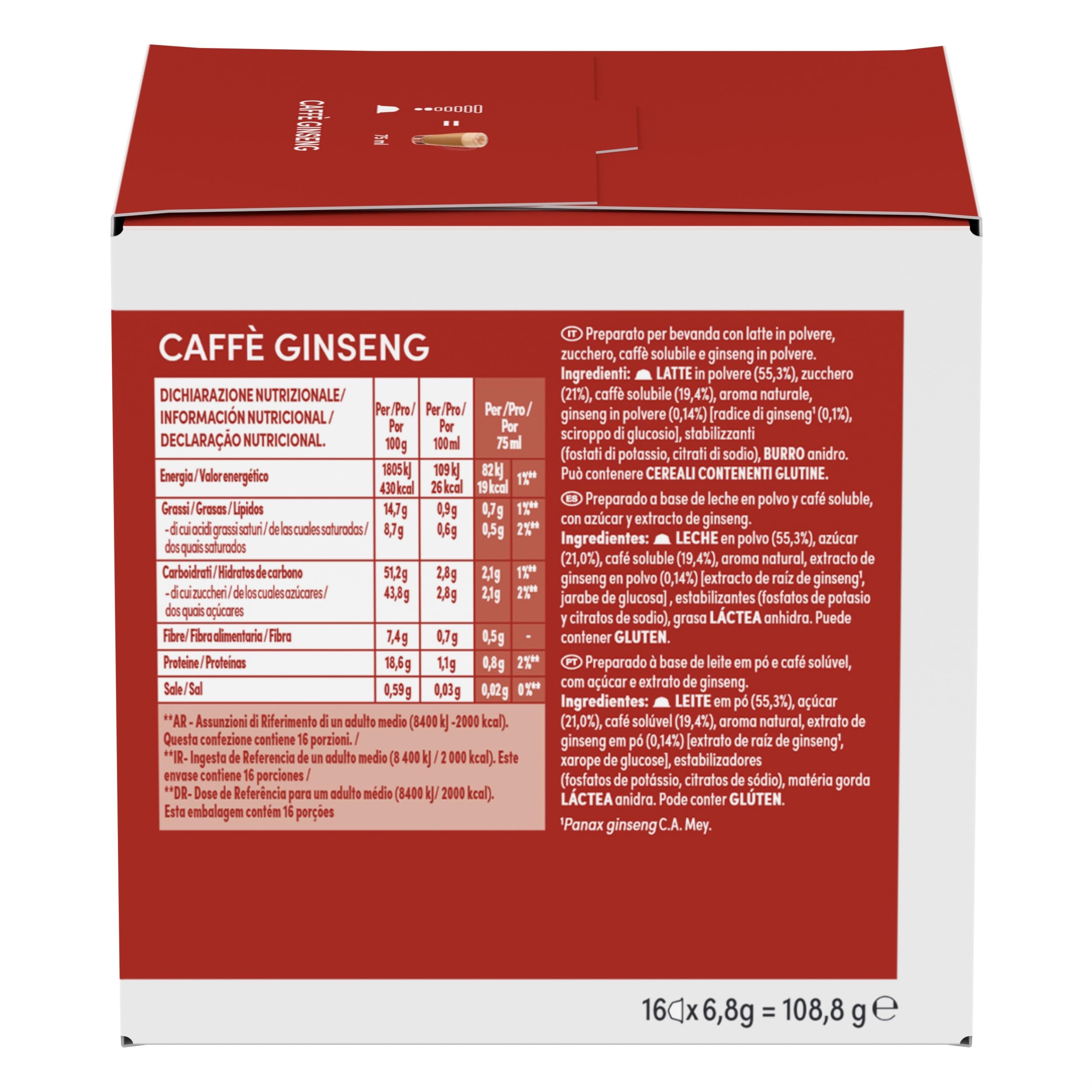 NESCAFÉ Dolce Gusto Caffè Ginseng capsule 96 pezzi con ginseng coreano