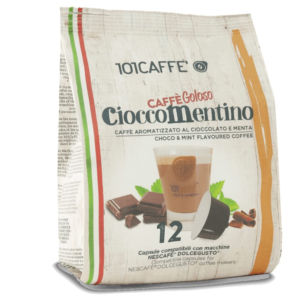 101 Caffè BEVANDE GOLOSE Caffè Cioccomentino capsule 12 compatibili Dolce Gusto
