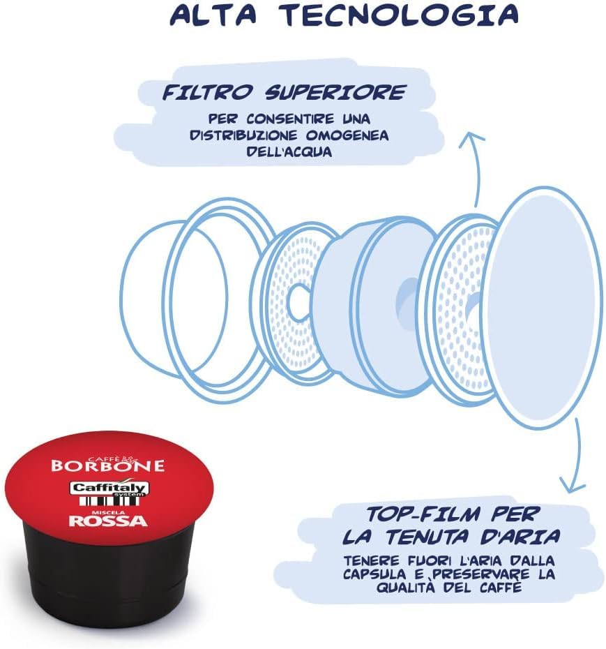 Caffitaly System Miscela Rossa capsule caffè 100 pezzi