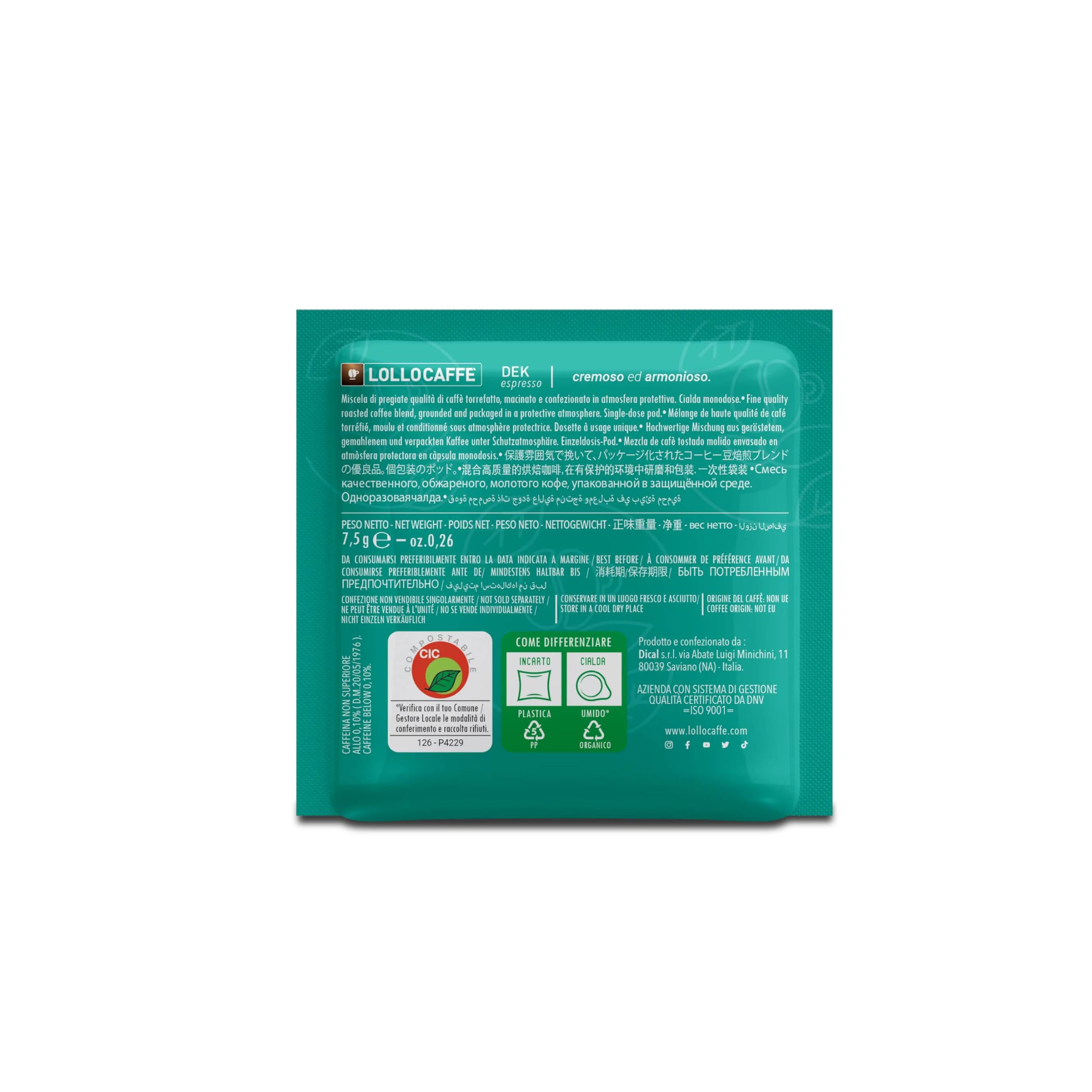 Lollo Caffe CIALDE Miscela Dek cialde 150 pezzi decaffeinato