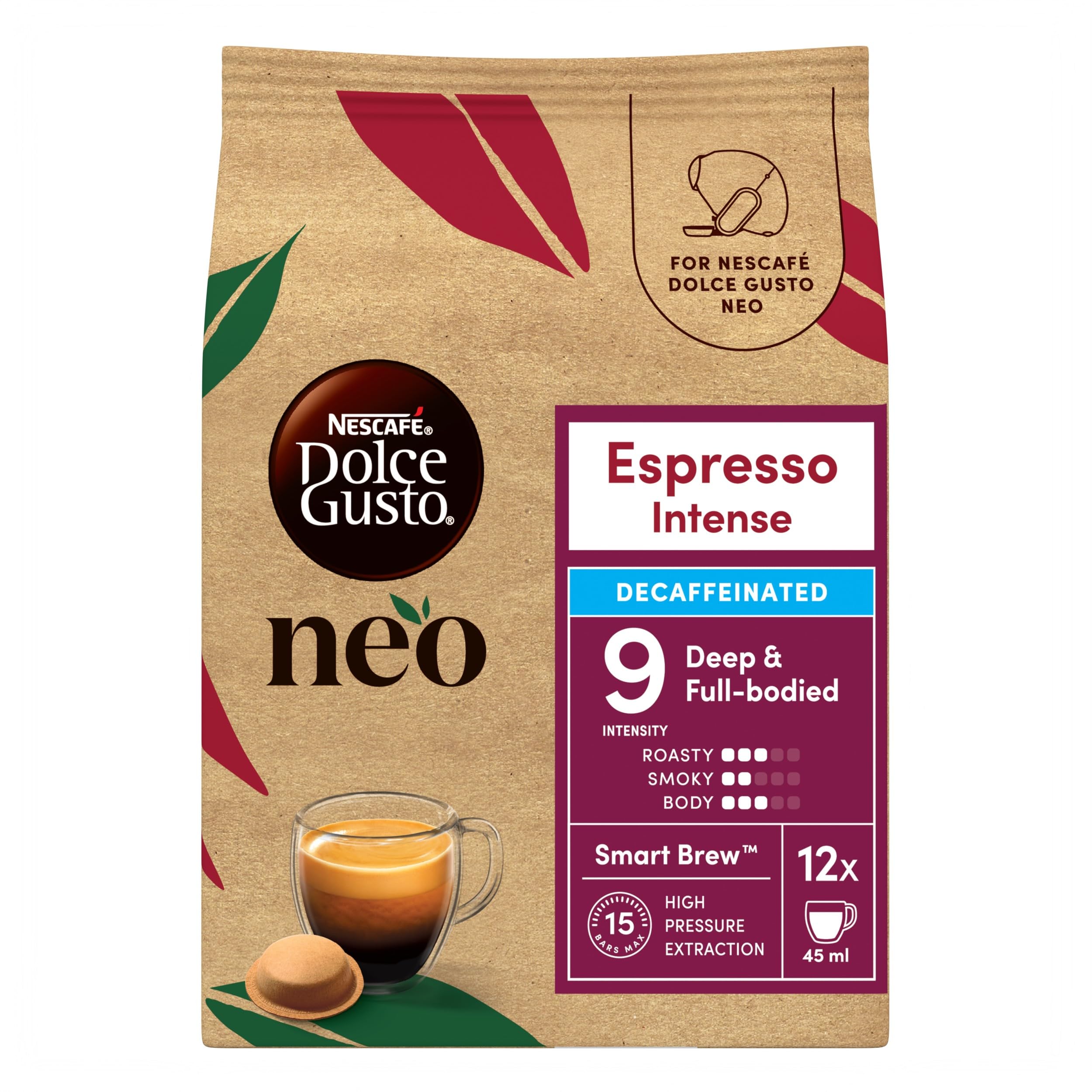 NESCAFÉ Dolce Gusto NEO Espresso Intenso Decaffeinato capsule 12 pezzi