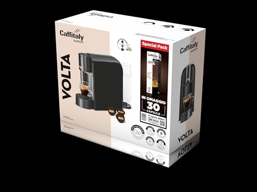 Caffitaly System Volta macchina da caffè nera con 30 capsule Corposo