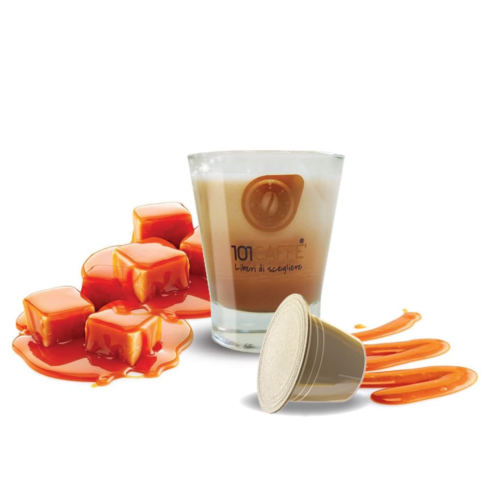 101 Caffè BEVANDE GOLOSE Caramellino capsule 12 pezzi cappuccino al caramello