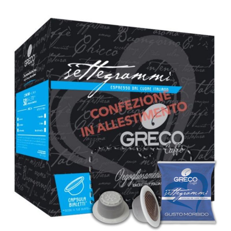 Greco Caffè Bialetti® Compatibile 100% capsule Gusto Morbido 50 pezzi