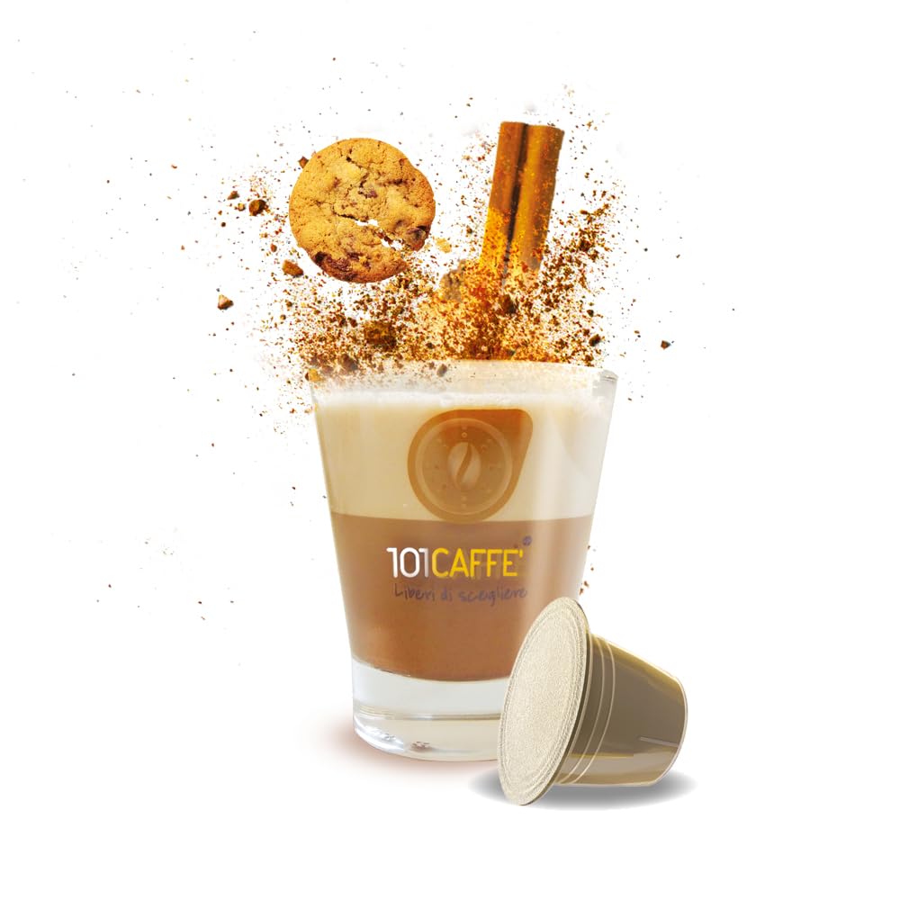 101 Caffè BEVANDE GOLOSE Biscottella capsule 12 pezzi biscotto e cannella