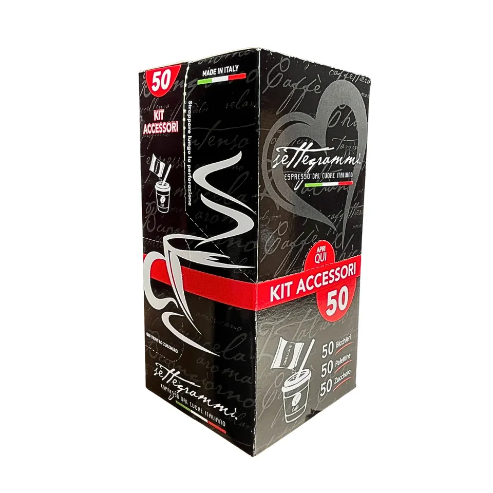 Greco Caffè Accessori kit accessori caffè 50 pezzi compostabili