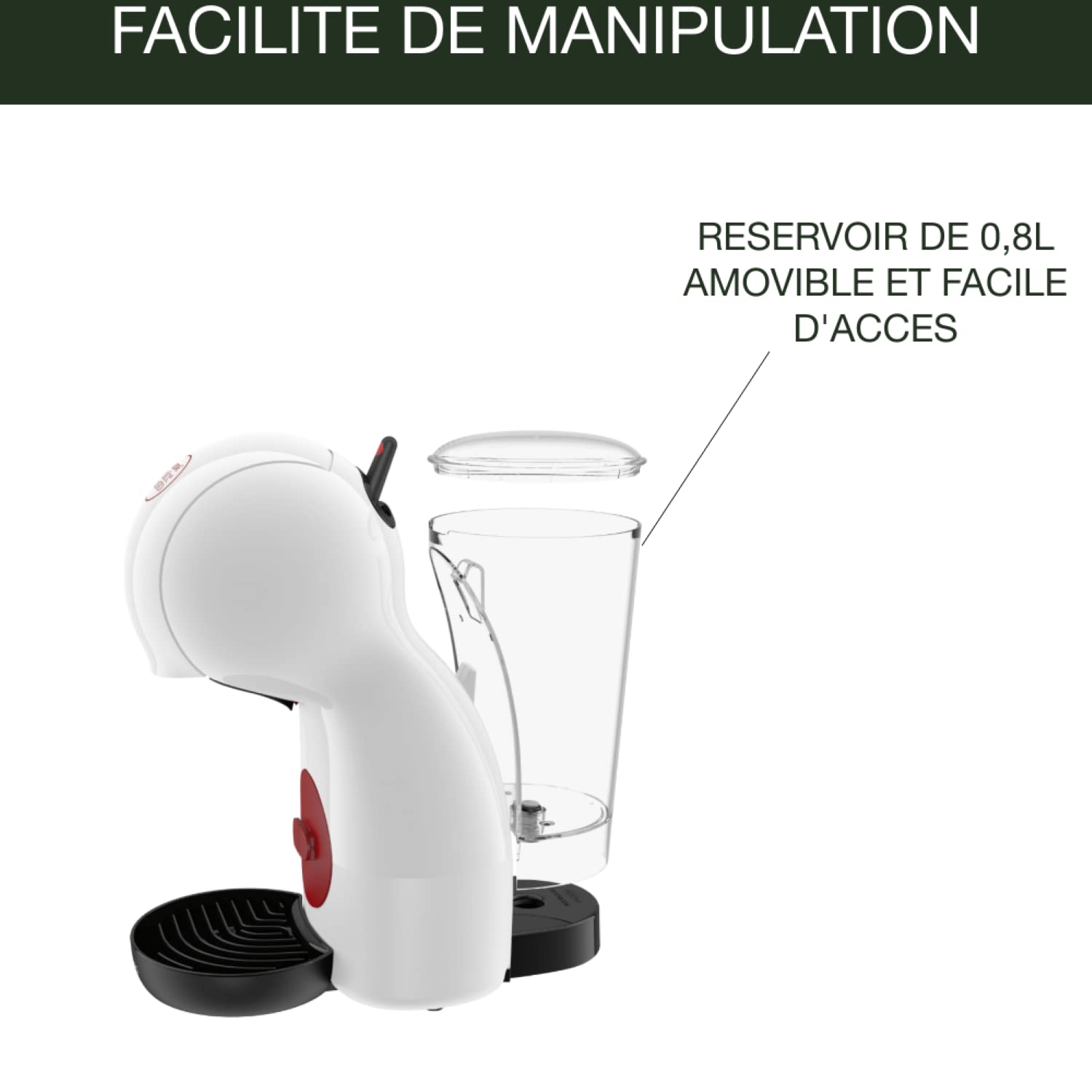 NESCAFÉ Dolce Gusto Piccolo XS macchina manuale bianca