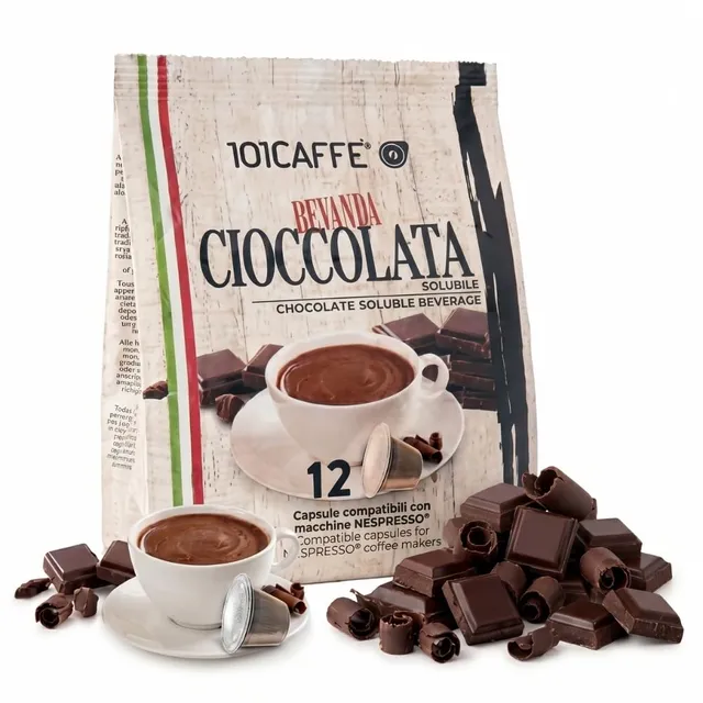 101 Caffè Cioccolata capsule 12 compatibili Nespresso al cacao