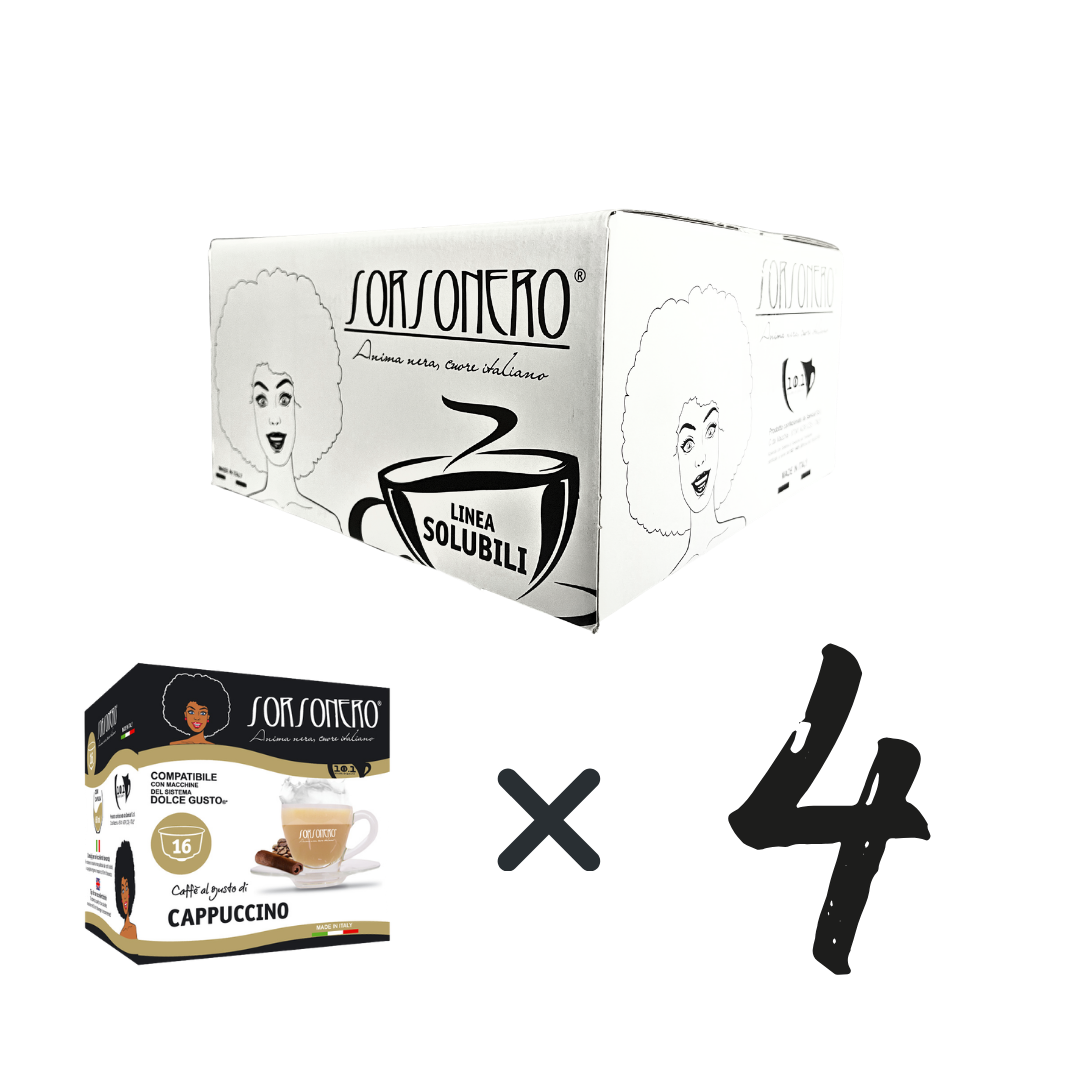 Greco Caffè Bevande Solubili 100% Dolce Gusto cappuccino 64 capsule nocciola