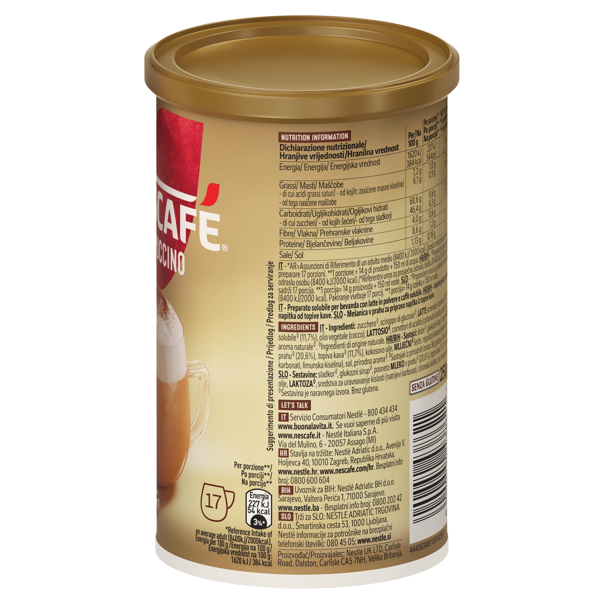 NESCAFÉ Caffè Solubile Cappuccino solubile 250 g
