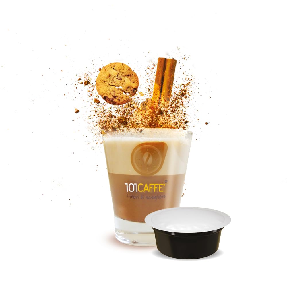 101 Caffè BEVANDE GOLOSE Biscottella capsule 12 A Modo Mio biscotto e cannella