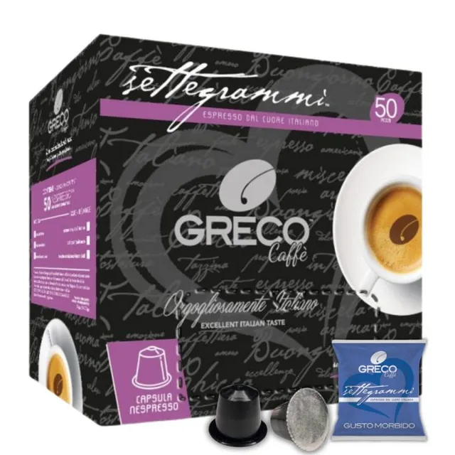 Greco Caffè Nespresso® Compatibile 100% capsule 50 pezzi gusto morbido