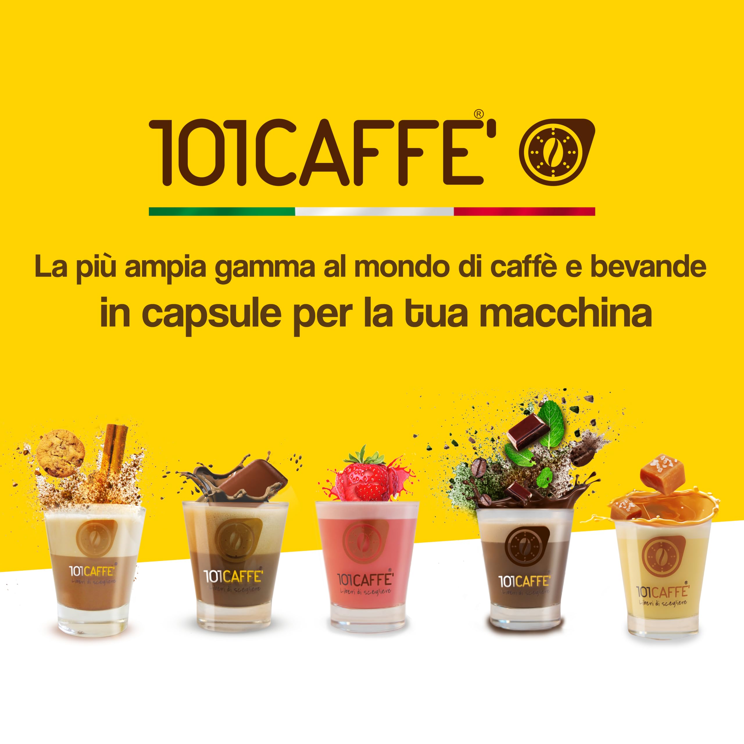 101 Caffè BEVANDE GOLOSE Biscottella capsule 12 pezzi biscotto e cannella