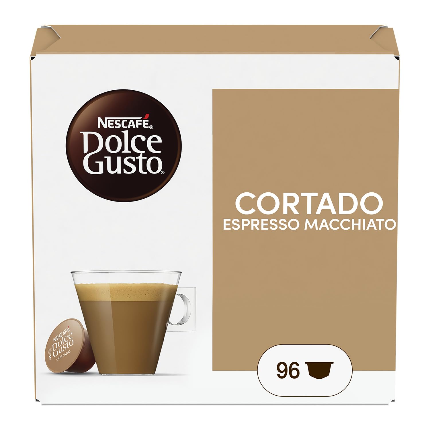 NESCAFÉ Dolce Gusto Cortado caffè 96 capsule con latte