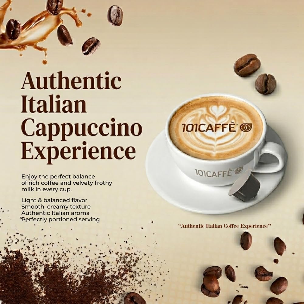 101 Caffè Bevande Golose Cappuccino bevanda in capsule 12 pezzi al latte