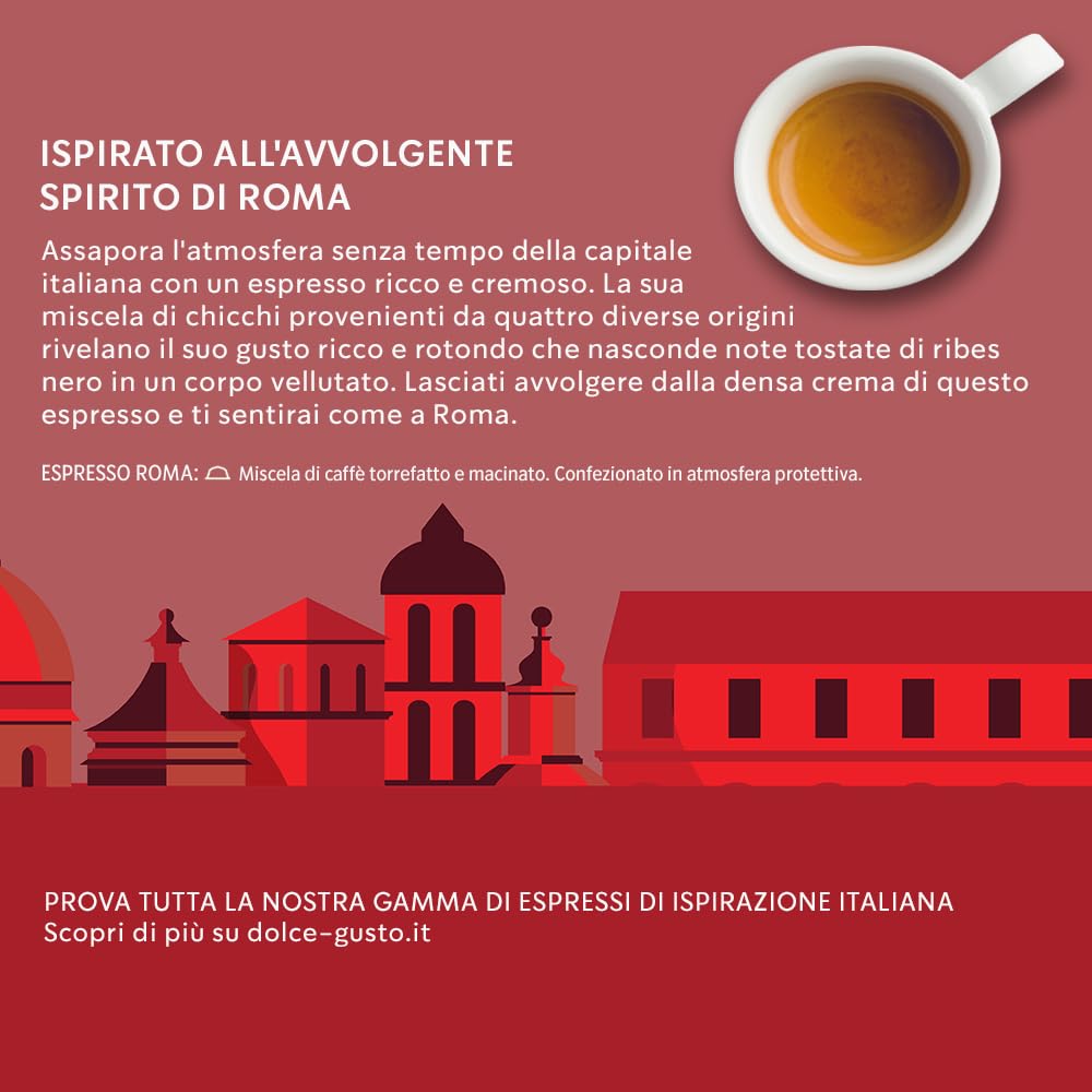 NESCAFÉ Dolce Gusto Espresso Roma capsule caffè 96 pezzi intensità 8/13