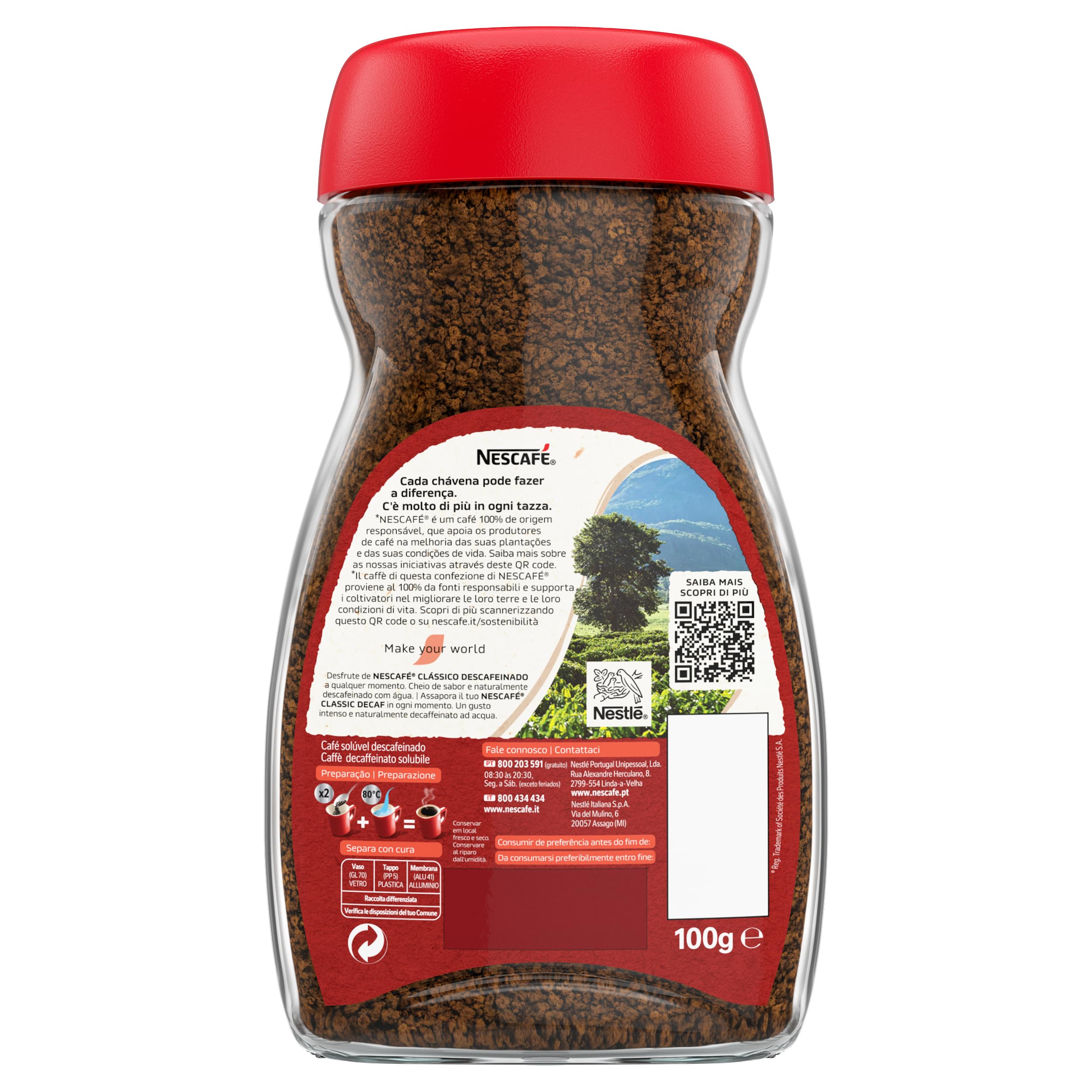 NESCAFÉ Classic Decaf caffè solubile 100 g decaffeinato ad acqua