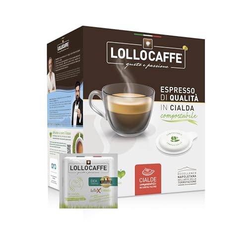Lollo Caffè Dec espresso cialde ESE 44 mm 150 pezzi decaffeinato