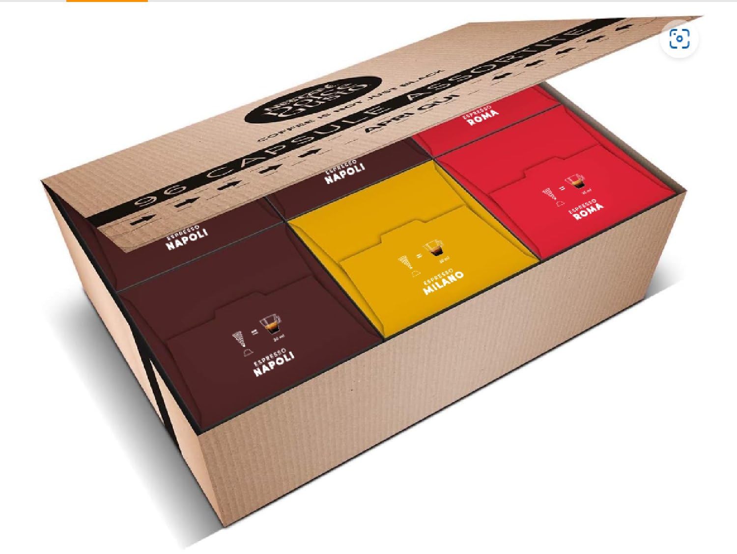 NESCAFÉ Dolce Gusto Napoli Roma Milano capsule caffè assortite 96 pezzi