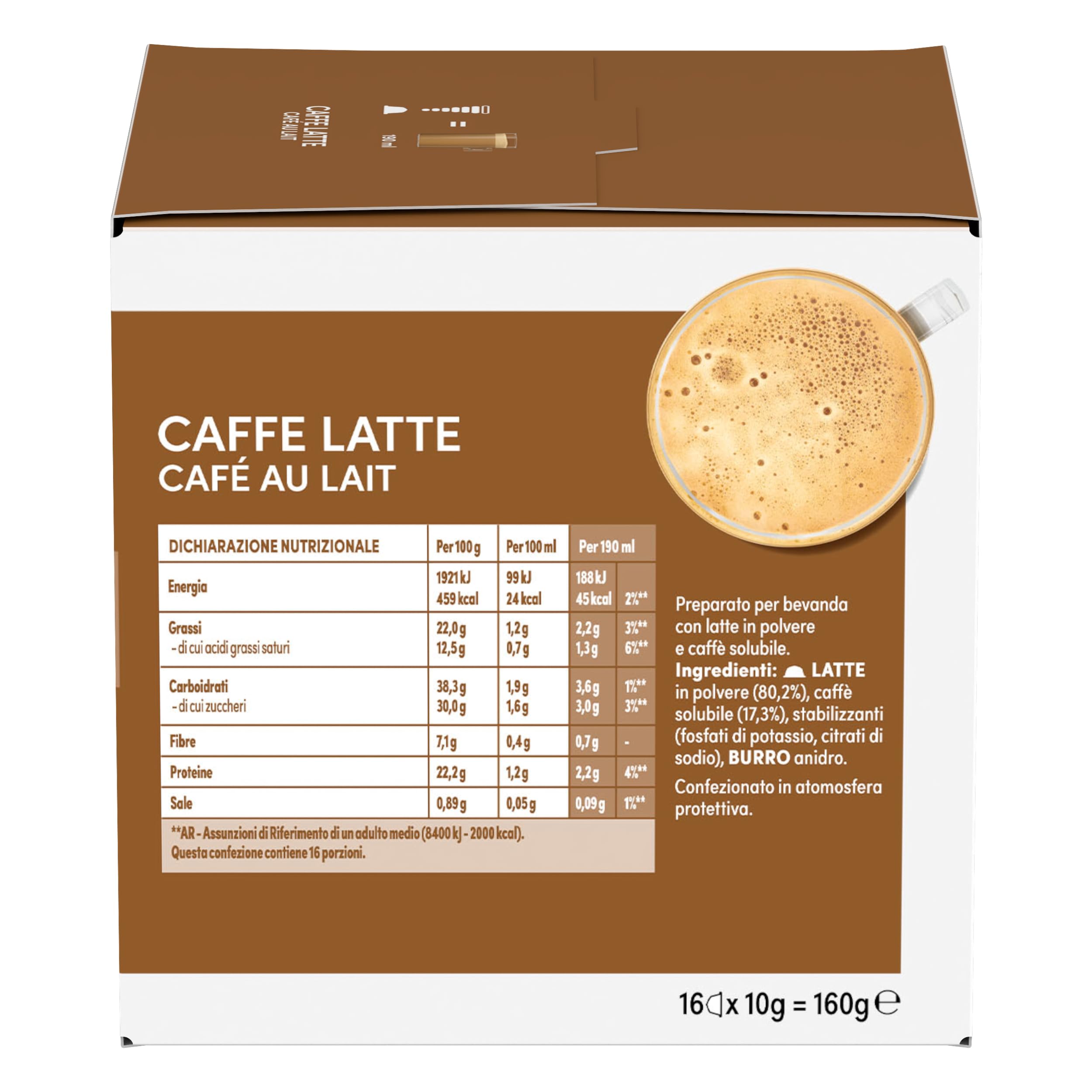 NESCAFÉ Dolce Gusto Caffè Latte capsule 48, confezione da 3