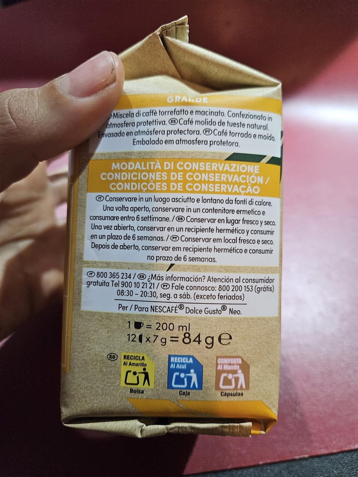NESCAFÉ Dolce Gusto NEO Grande caffè in capsule 12 pezzi, intensità 5