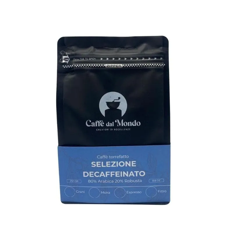 Caffè dal Mondo Caffè in Grani e Macinato Selezione Decaffeinato caffè in grani 250 g