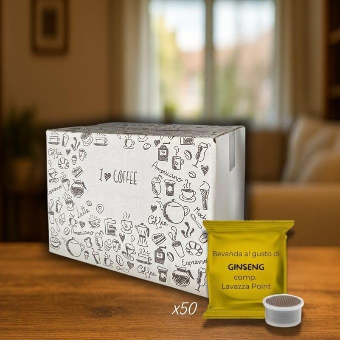 Caffè dal Mondo Capsule compatibili Lavazza Espresso Point Ginseng 50