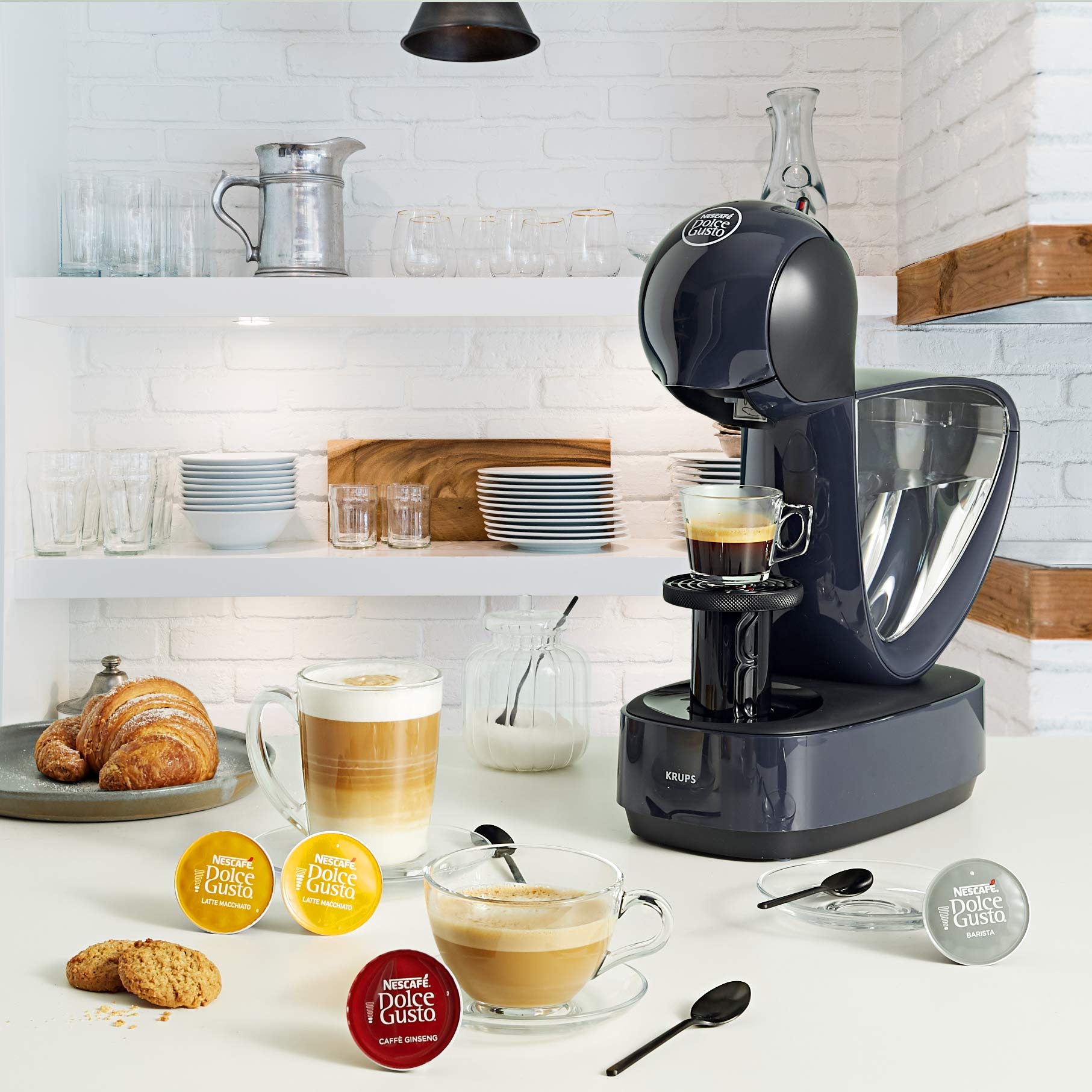 NESCAFÉ Dolce Gusto Krups Piccolo XS macchina caffè capsule grigio e nero