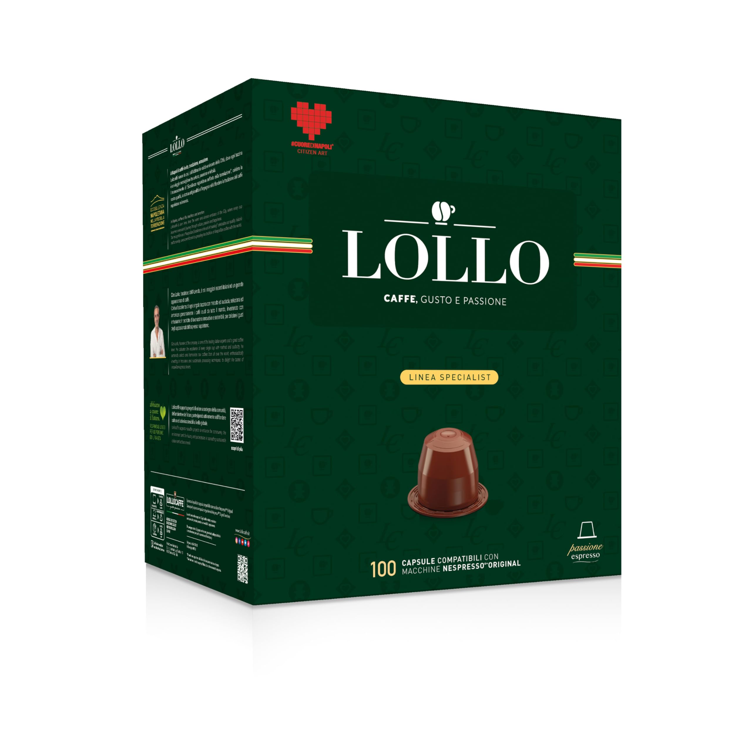 Lollo Caffe PASSIONESPRESSO PassioNespresso Miscela Dek capsule 300