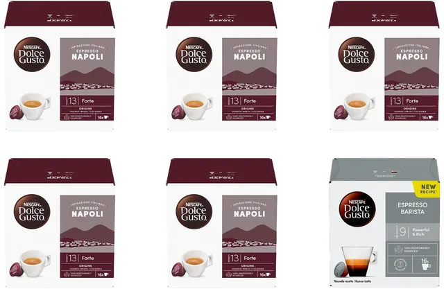NESCAFÉ Dolce Gusto Espresso Napoli e Espresso Barista capsule 96 pezzi assortite