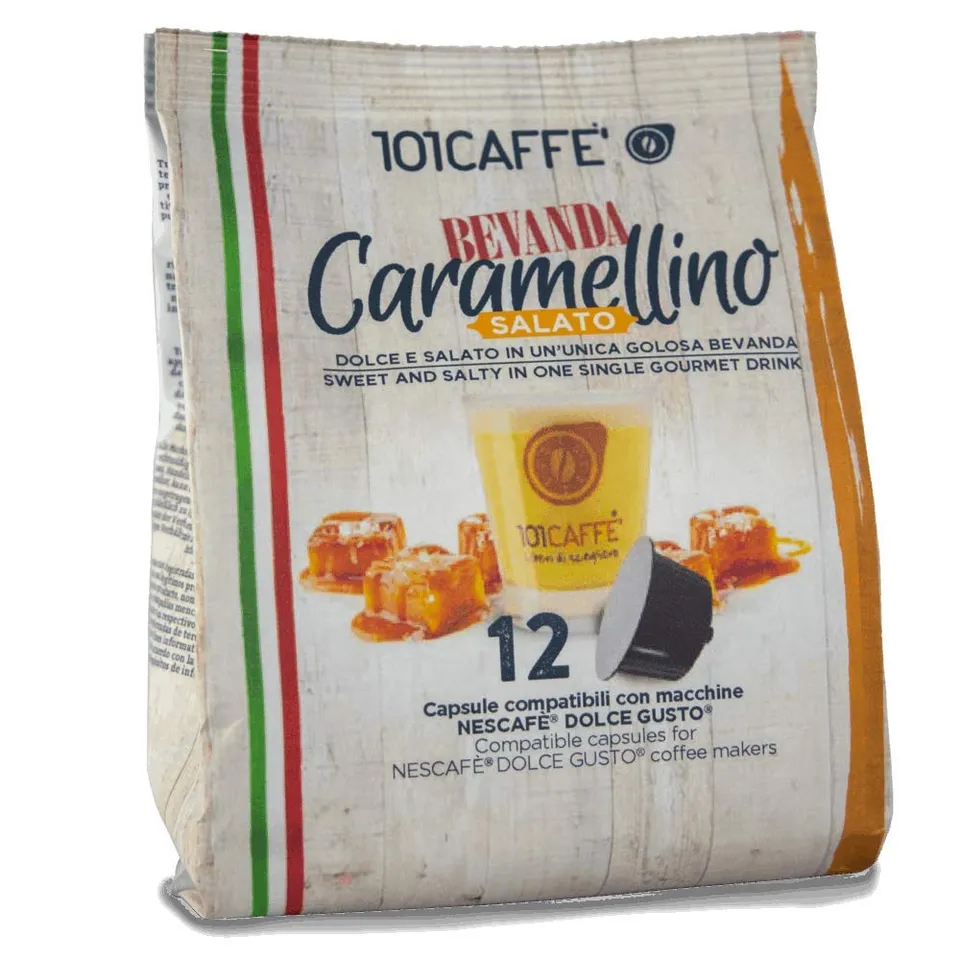 101 Caffè BEVANDE GOLOSE Caramellino Salato capsule Dolce Gusto 12 pezzi gusto salato