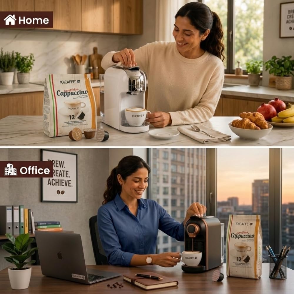 101 Caffè Bevande Golose Cappuccino bevanda in capsule 12 pezzi al latte