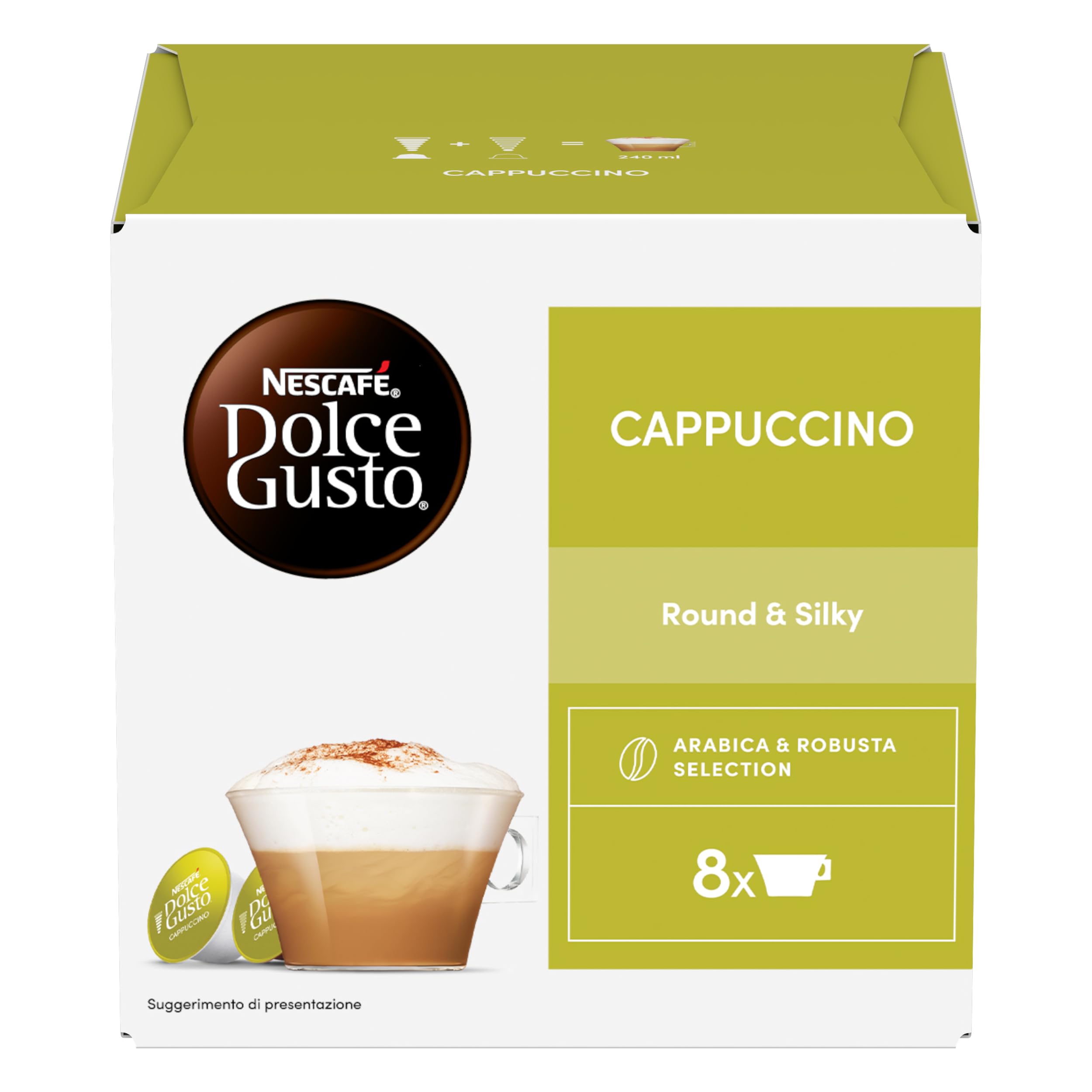NESCAFÉ Dolce Gusto Cappuccino capsule caffè e latte 96 pezzi senza glutine