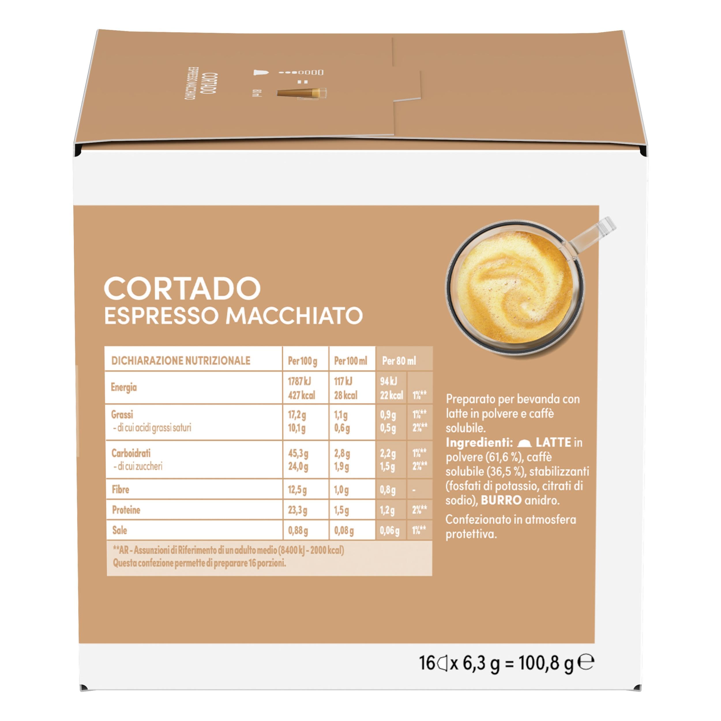 NESCAFÉ Dolce Gusto Cortado caffè 96 capsule con latte